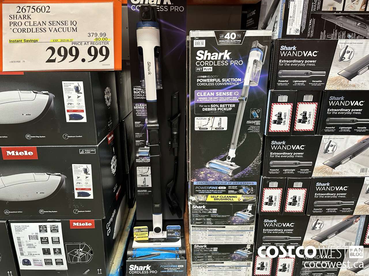 2675602 SHARK PRO CLEAN SENSE IQ CORDLESS VACUUM ($80.00 INSTANT SAVINGS EXPIRES ON 2025-06-22) $299.99