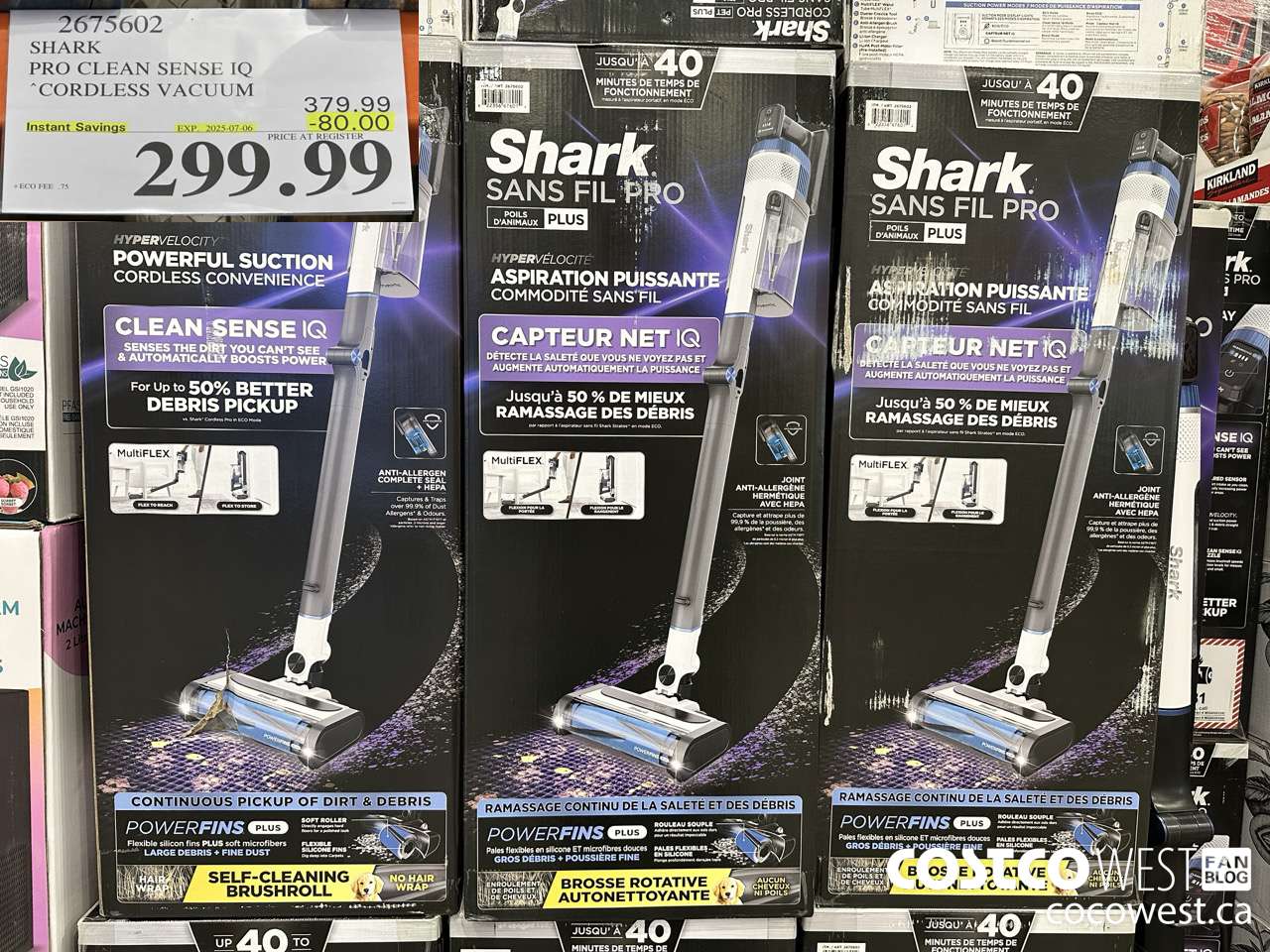 2675602 SHARK PRO CLEAN SENSE IQ CORDLESS VACUUM ($80.00 INSTANT SAVINGS EXPIRES ON 2025-07-06) $299.99