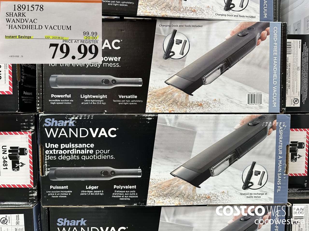 1891578 SHARK WANDVAC HANDHELD VACUUM ($20.00 INSTANT SAVINGS EXPIRES ON 2025-06-22) $79.99