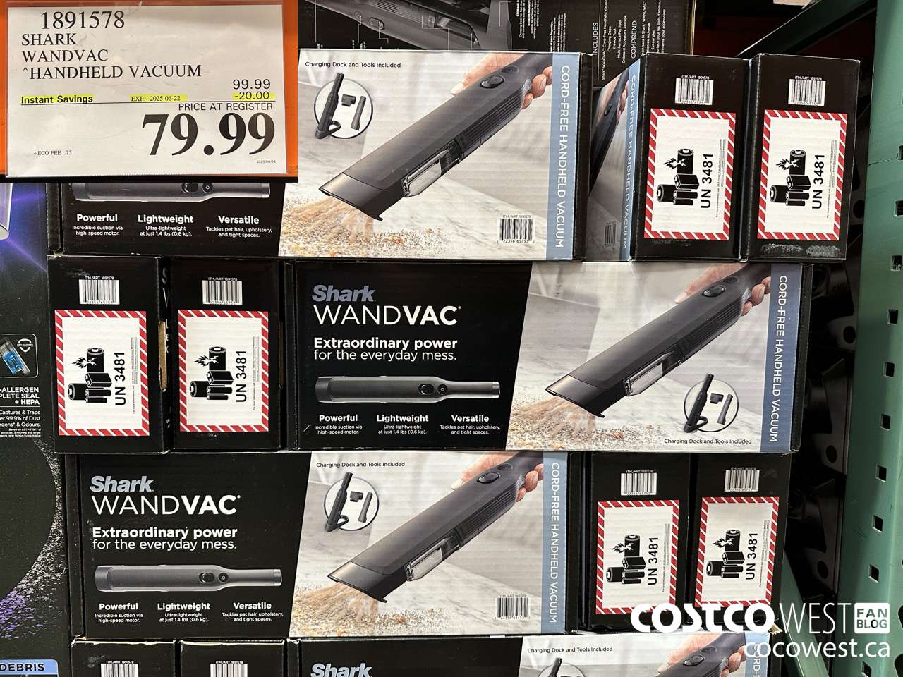 1891578 SHARK WANDVAC HANDHELD VACUUM ($20.00 INSTANT SAVINGS EXPIRES ON 2025-06-22) $79.99