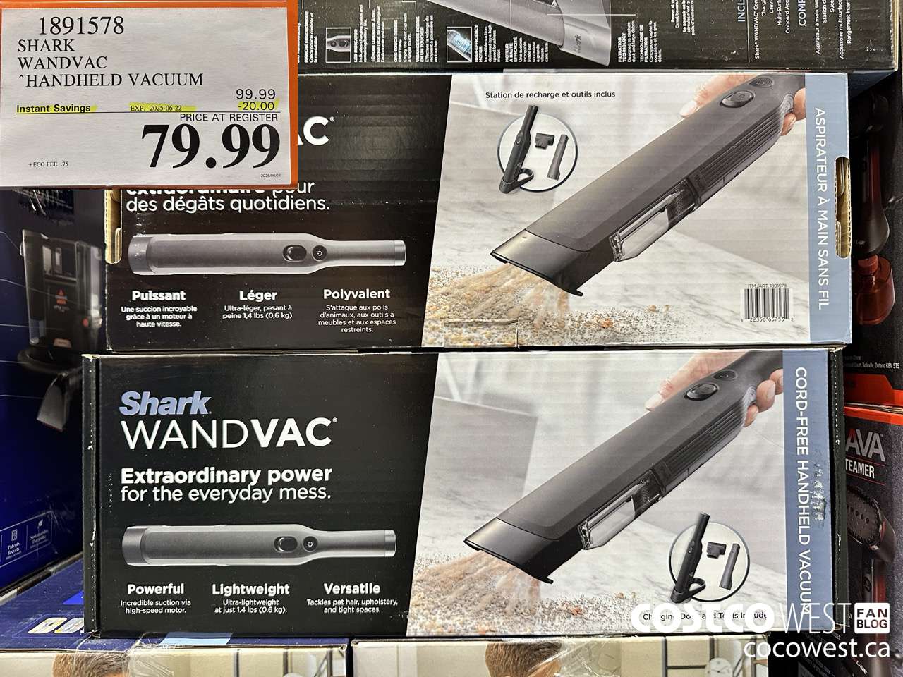 1891578 SHARK WANDVAC HANDHELD VACUUM ($20.00 INSTANT SAVINGS EXPIRES ON 2025-06-22) $79.99