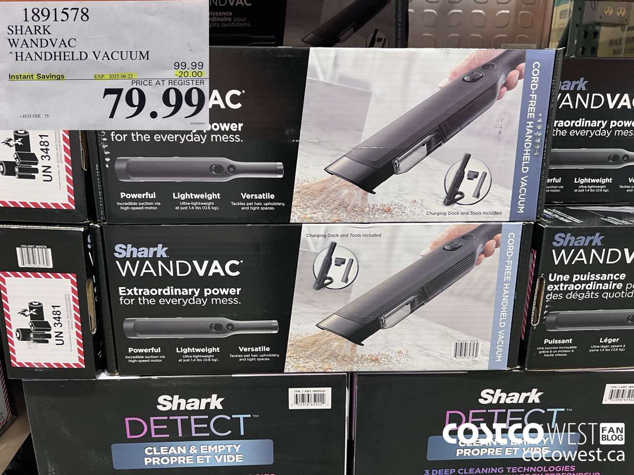 1891578 SHARK WANDVAC HANDHELD VACUUM ($20.00 INSTANT SAVINGS EXPIRES ON 2025-06-22) $79.99