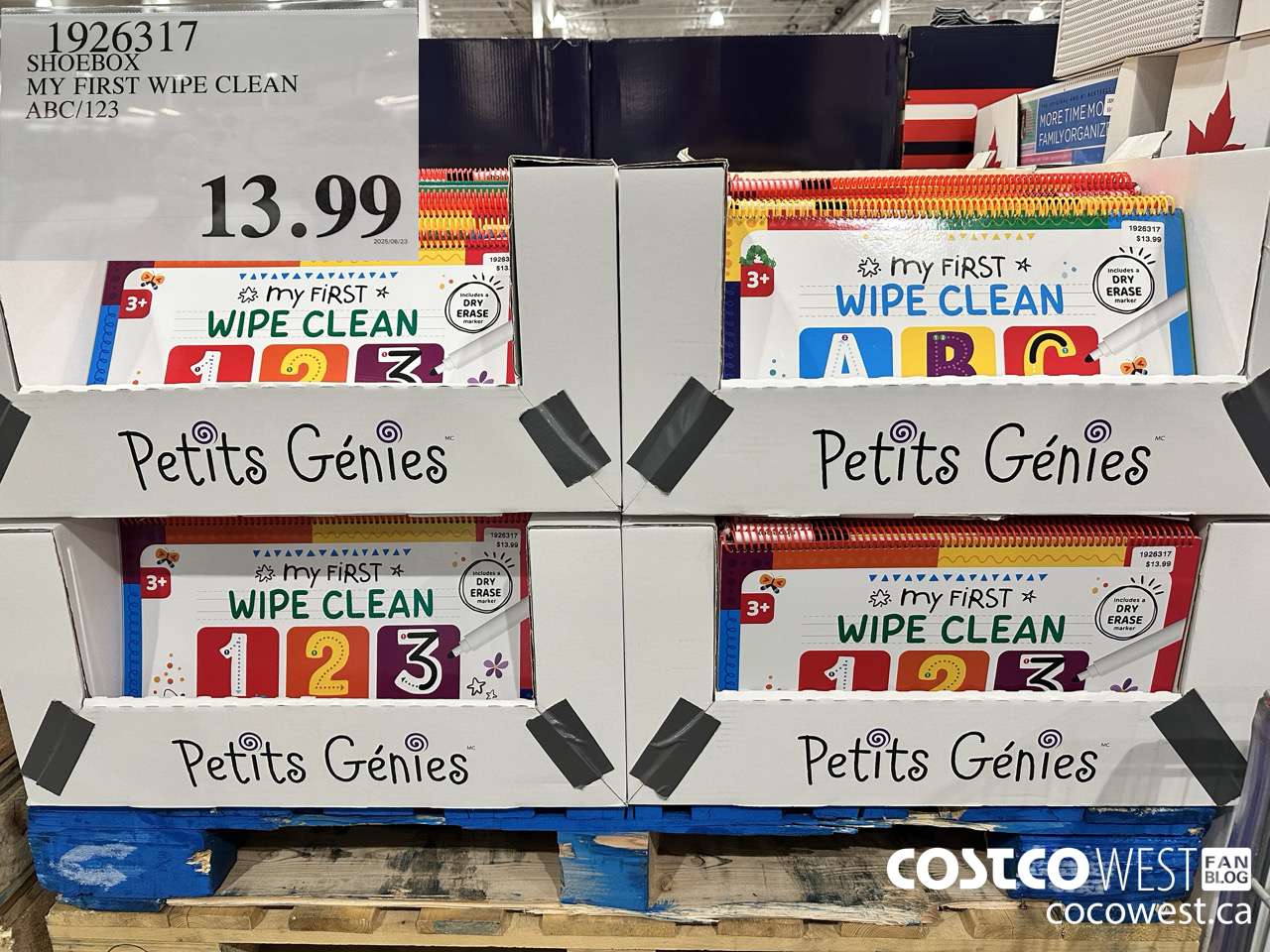 1926317 SHOEBOX MY FIRST WIPE CLEAN ABC/123 $13.99