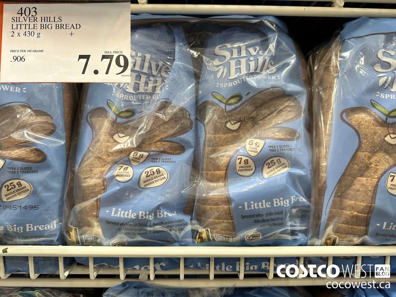 403 SILVER HILLS LITTLE BIG BREAD 2 X 430 G $7.79