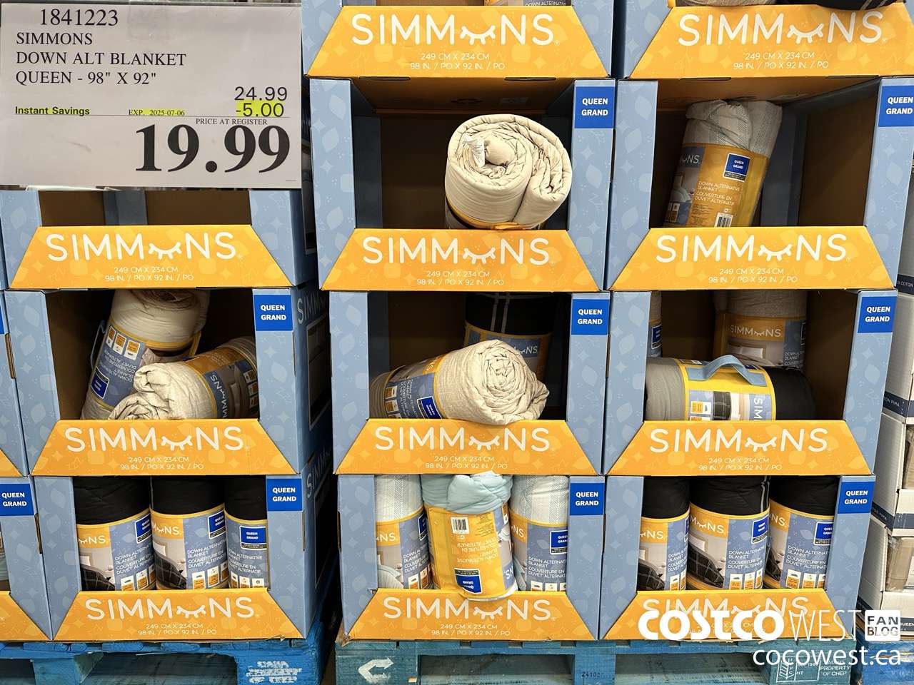 1841223 SIMMONS DOWN ALT BLANKET QUEEN 98