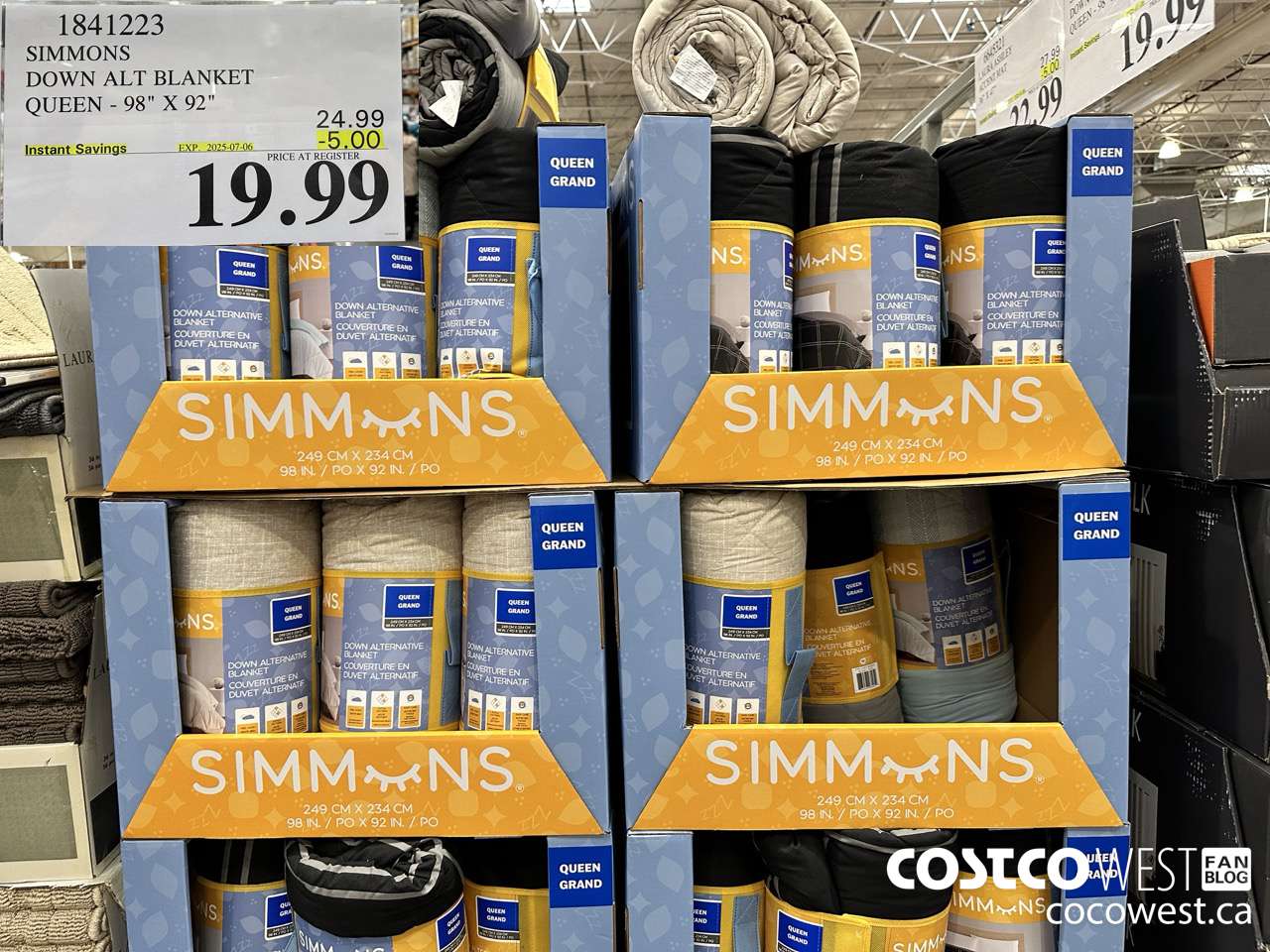 1841223 SIMMONS DOWN ALT BLANKET QUEEN 98