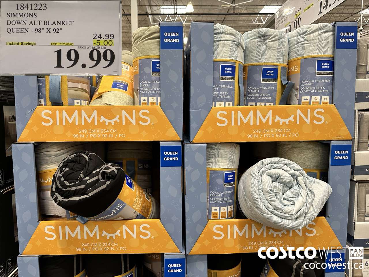 1841223 SIMMONS DOWN ALT BLANKET QUEEN 98