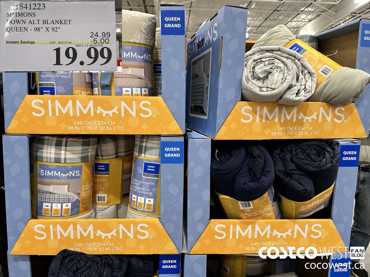 1841223 SIMMONS DOWN ALT BLANKET QUEEN 98