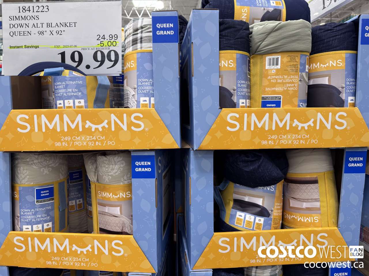 1841223 SIMMONS DOWN ALT BLANKET QUEEN 98