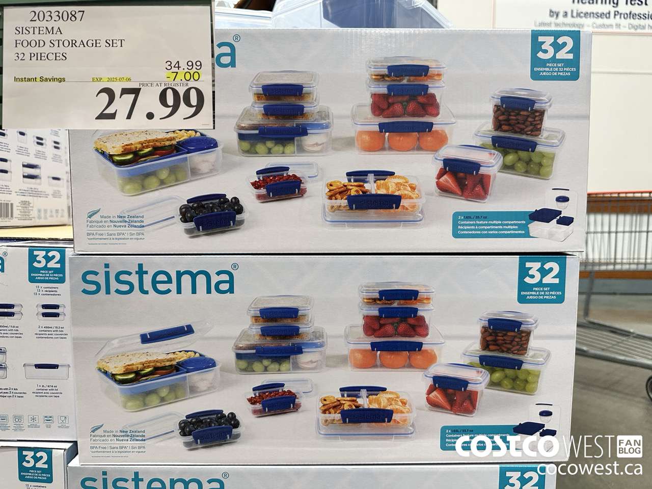 2033087 SISTEMA FOOD STORAGE SET 32 PIECES ($7.00 INSTANT SAVINGS EXPIRES ON 2025-07-06) $27.99