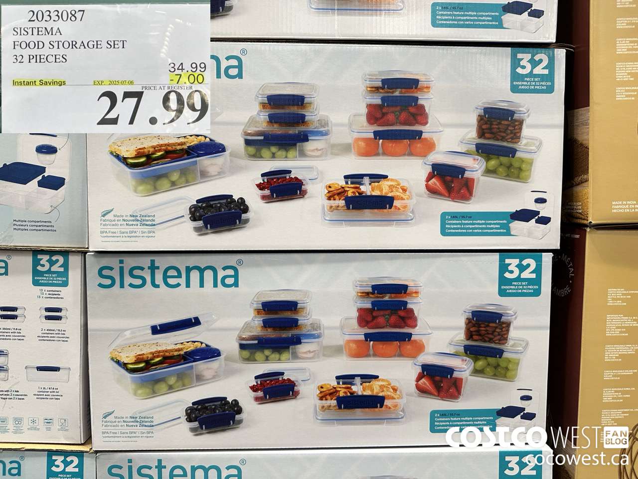 2033087 SISTEMA FOOD STORAGE SET 32 PIECES ($7.00 INSTANT SAVINGS EXPIRES ON 2025-07-06) $27.99