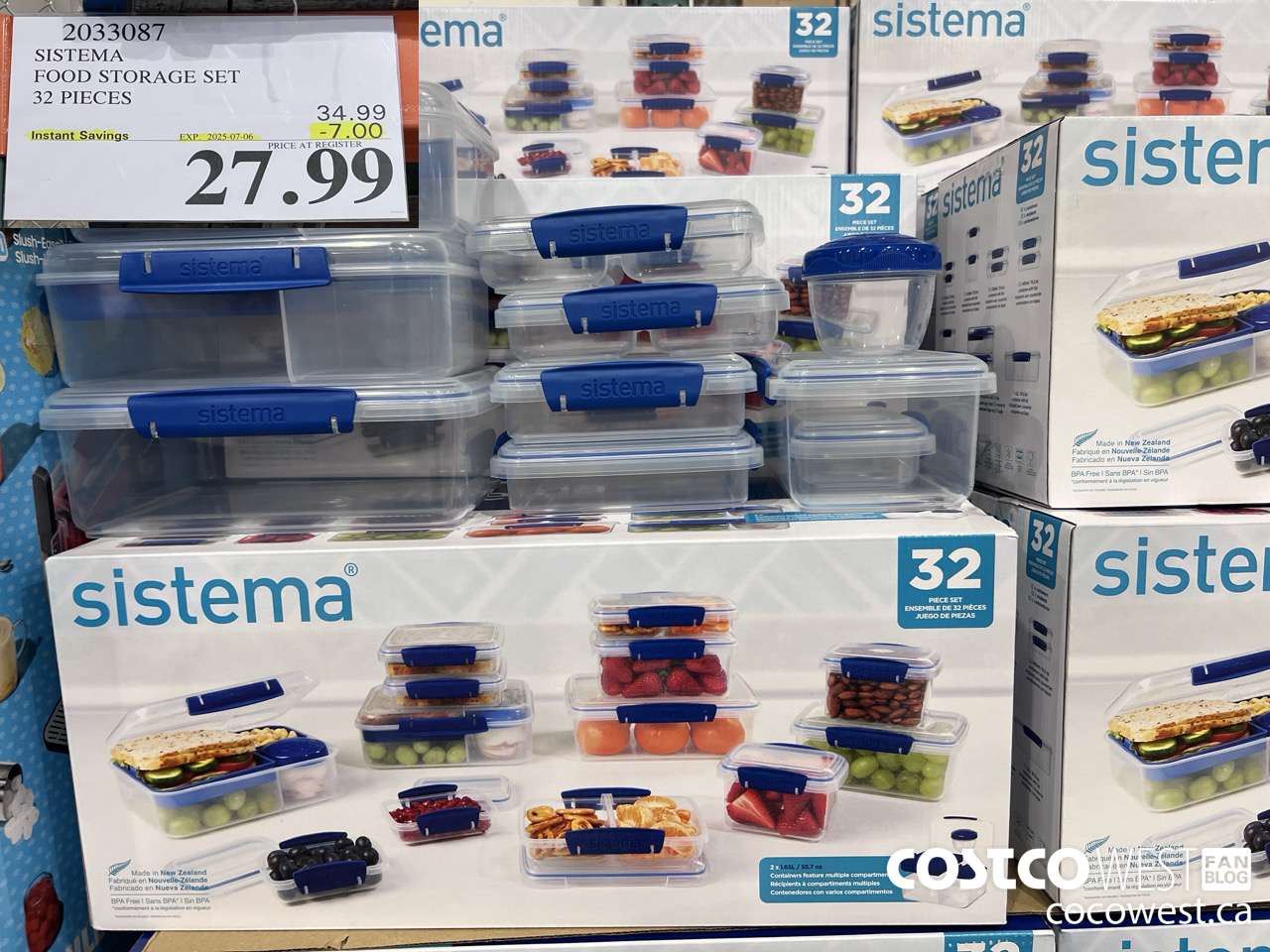 2033087 SISTEMA FOOD STORAGE SET 32 PIECES ($7.00 INSTANT SAVINGS EXPIRES ON 2025-07-06) $27.99