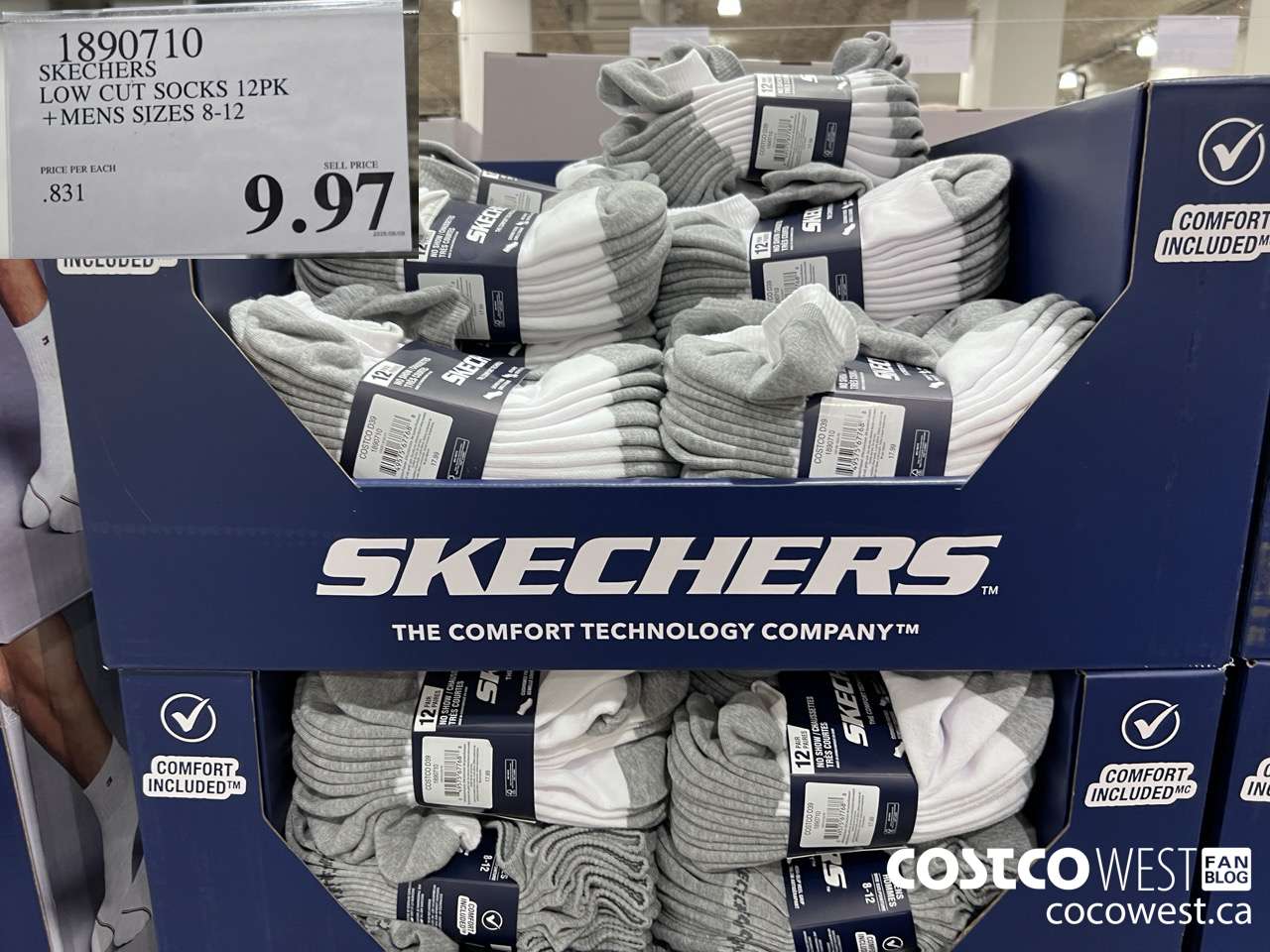 1890710 SKECHERS LOW CUT SOCKS 12PK MENS SIZES 8-12 $9.97