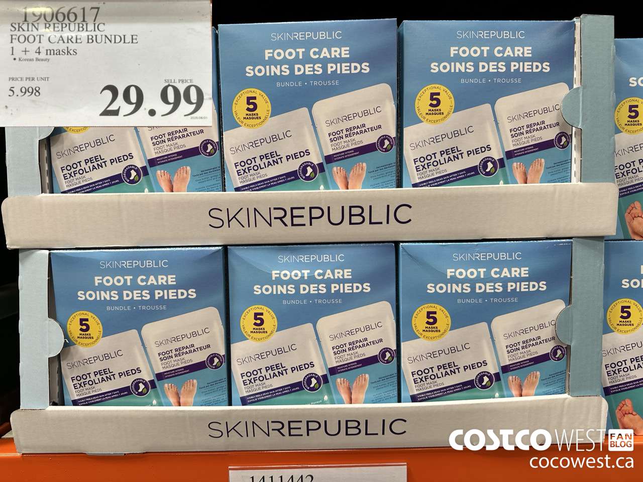 1906617 SKIN REPUBLIC FOOT CARE BUNDLE 1 + 4 MASKS $29.99