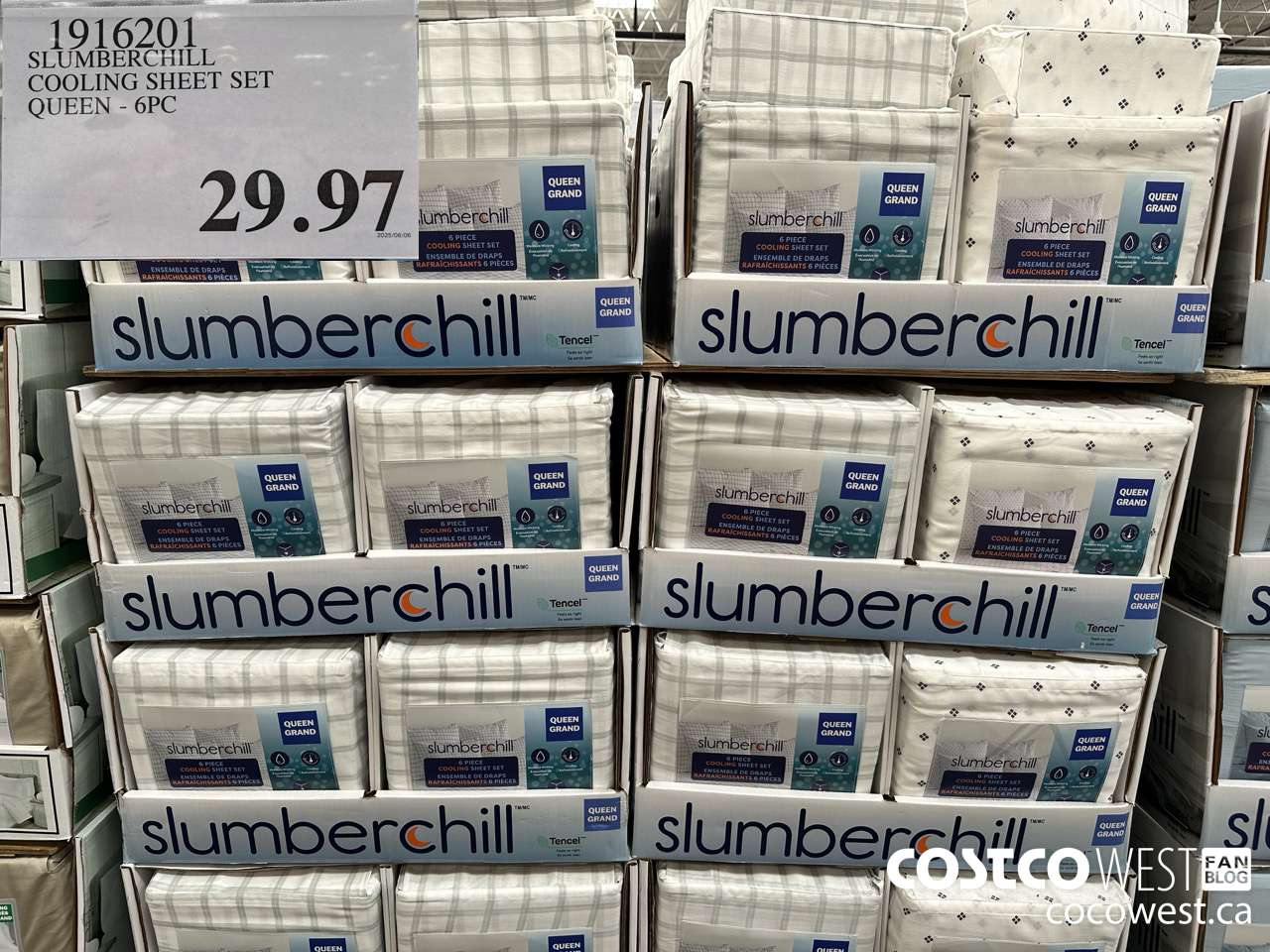 1916201 SLUMBERCHILL COOLING SHEET SET QUEEN 6PC $29.97