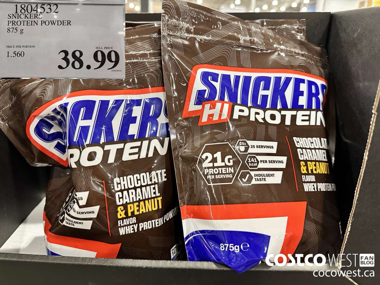 1804532 SNICKERS PROTEIN POWDER 875G $38.99