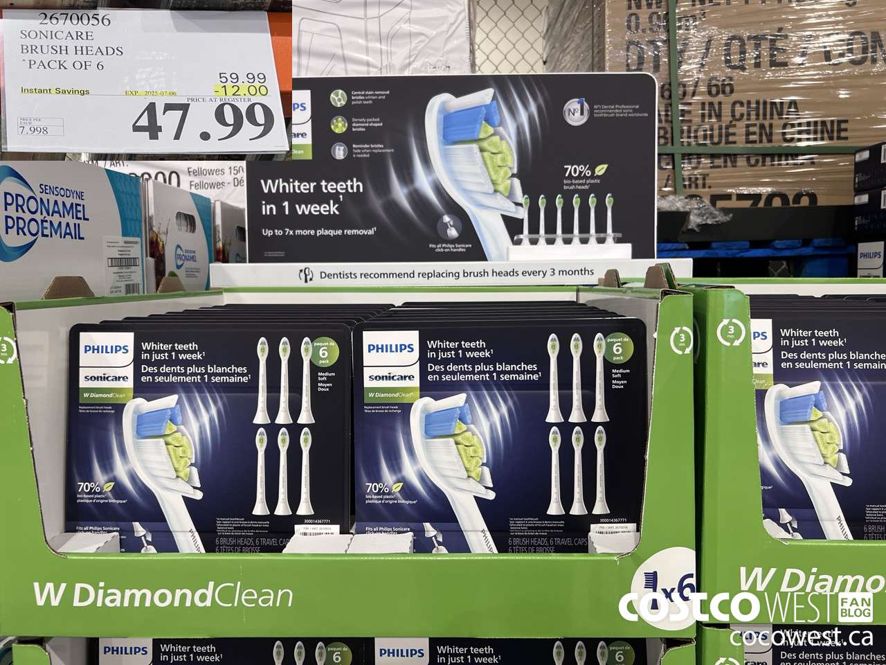 2670056 SONICARE BRUSH HEADS PACK OF 6 ($12.00 INSTANT SAVINGS EXPIRES ON 2025-07-06) $47.99