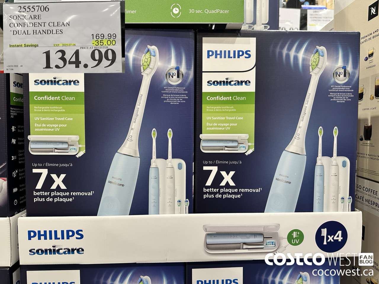 2555706 SONICARE CONFIDENT CLEAN DUAL HANDLES ($35.00 INSTANT SAVINGS EXPIRES ON 2025-07-06) $134.99