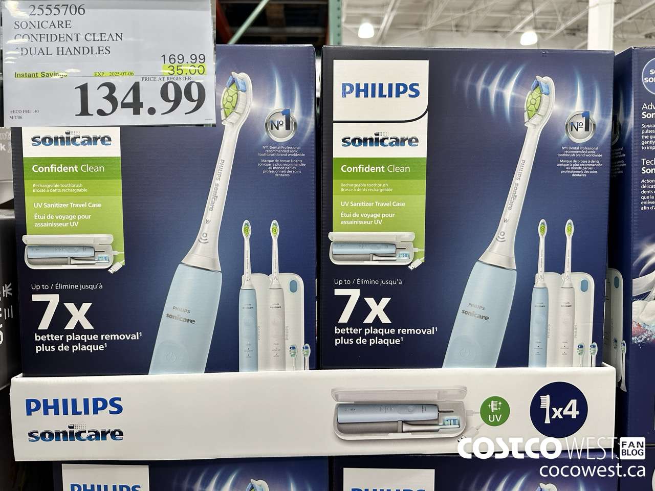 2555706 SONICARE CONFIDENT CLEAN DUAL HANDLES ($35.00 INSTANT SAVINGS EXPIRES ON 2025-07-06) $134.99