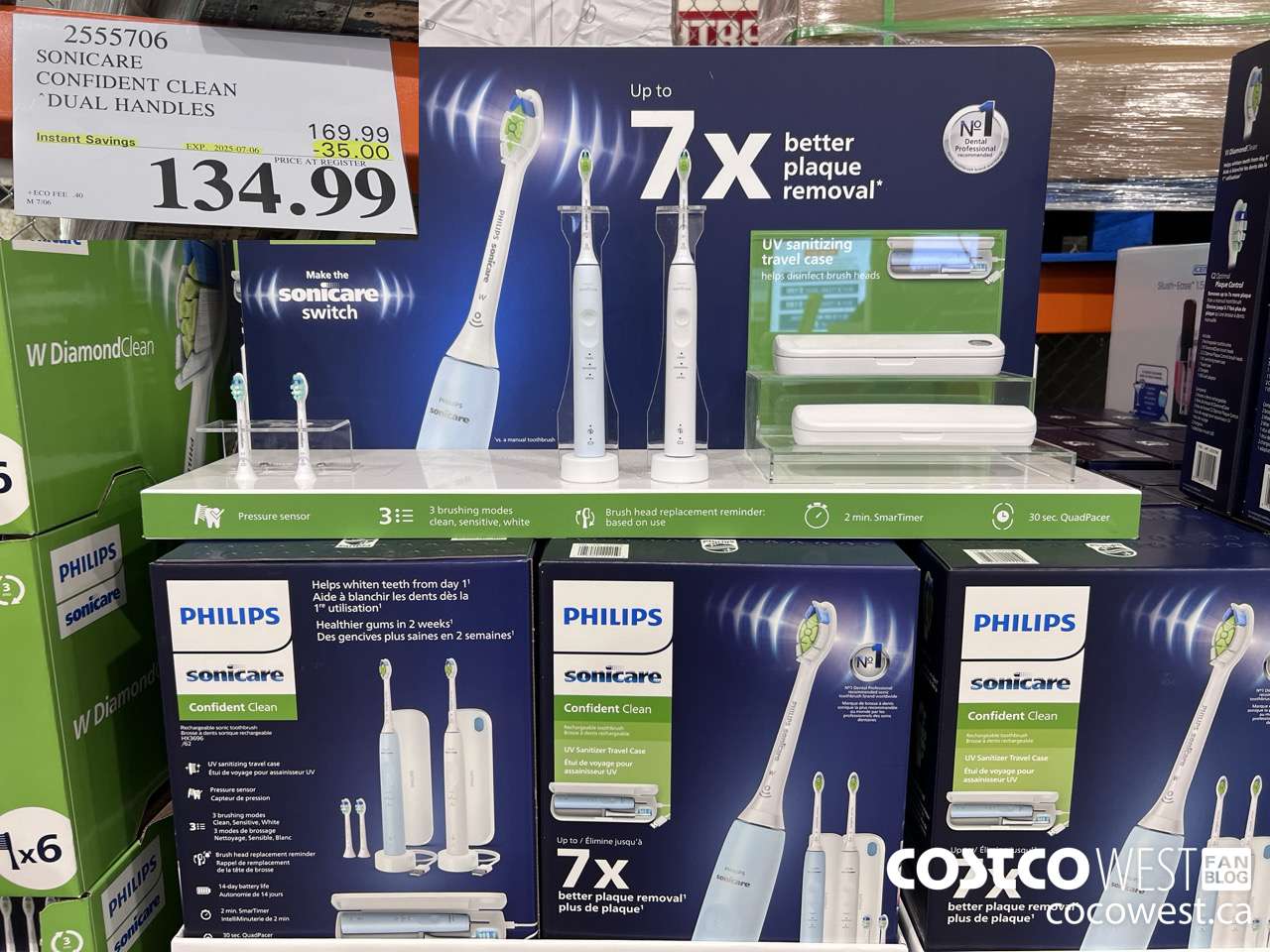 2555706 SONICARE CONFIDENT CLEAN DUAL HANDLES ($35.00 INSTANT SAVINGS EXPIRES ON 2025-07-06) $134.99