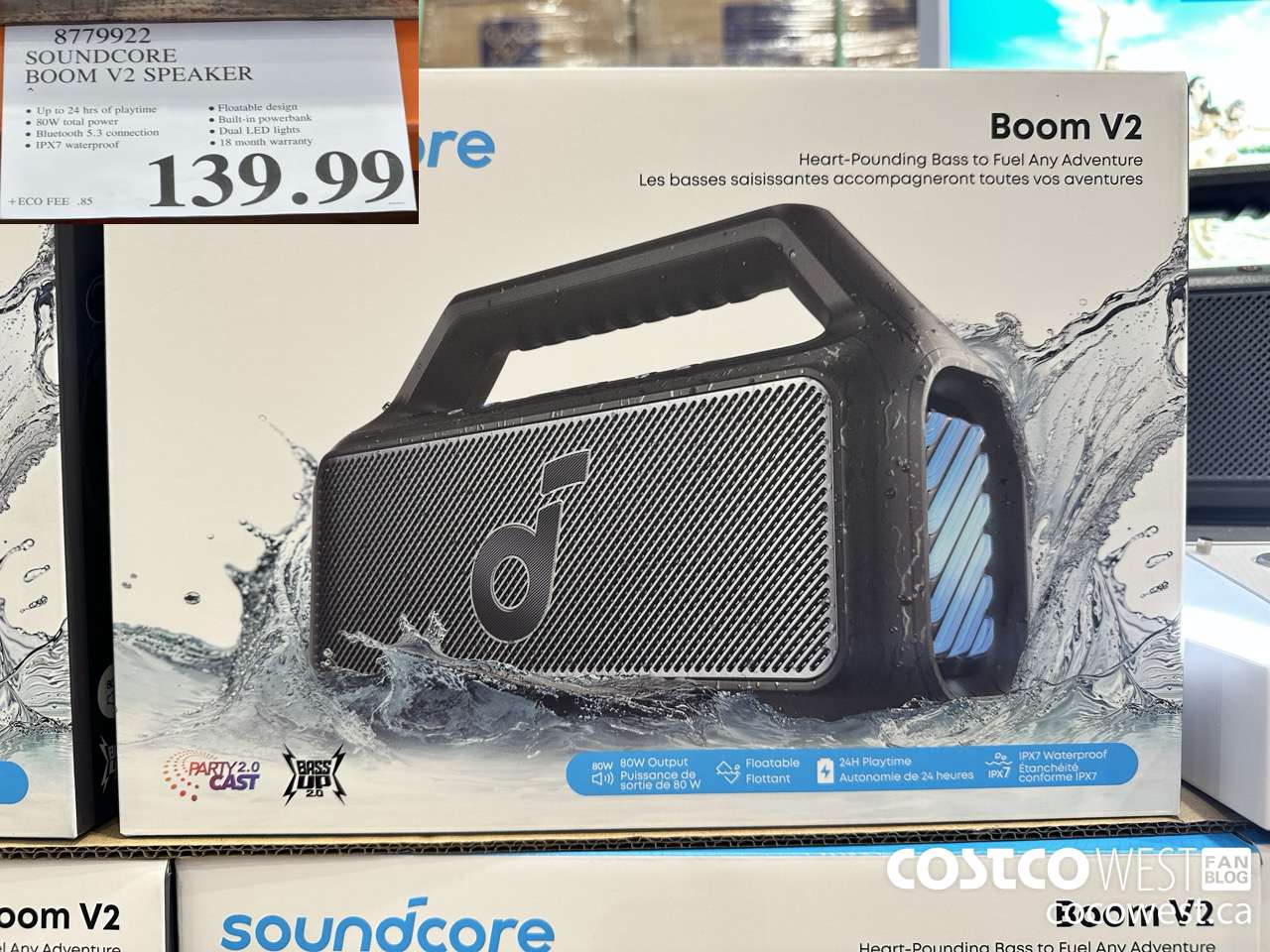 8779922 SOUNDCORE BOOM V2 SPEAKER $139.99