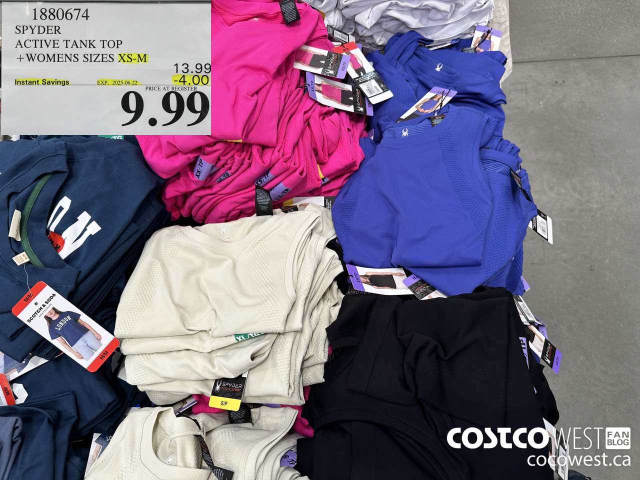 1880674 SPYDER ACTIVE TANK TOP WOMENS SIZES XS-N ($4.00 INSTANT SAVINGS EXPIRES ON 2025-06-22) $9.99