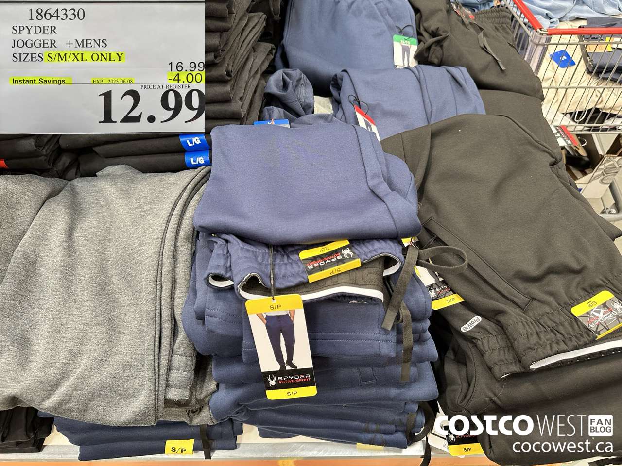 1864330 SPYDER JOGGER MENS SIZES S/M/XL ONLY ($4.00 INSTANT SAVINGS EXPIRES ON 2025-06-08) $12.99