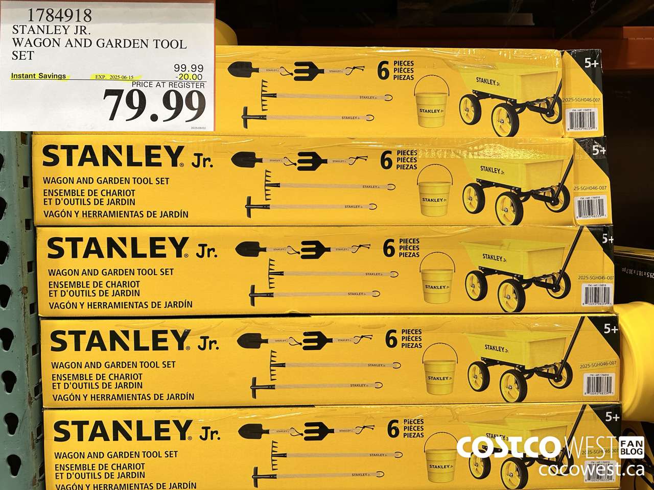 1784918 STANLEY JR. WAGON AND GARDEN TOOL SET ($20.00 INSTANT SAVINGS EXPIRES ON 2025-06-15) $79.99