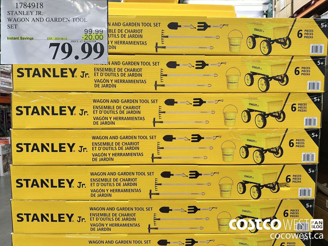 1784918 STANLEY JR. WAGON AND GARDEN TOOL SET ($20.00 INSTANT SAVINGS EXPIRES ON 2025-06-15) $79.99
