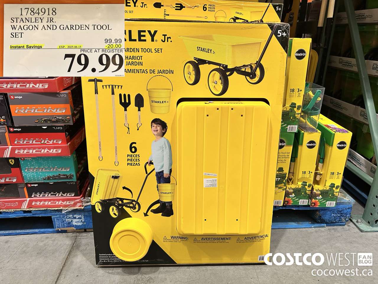 1784918 STANLEY JR. WAGON AND GARDEN TOOL SET ($20.00 INSTANT SAVINGS EXPIRES ON 2025-06-15) $79.99