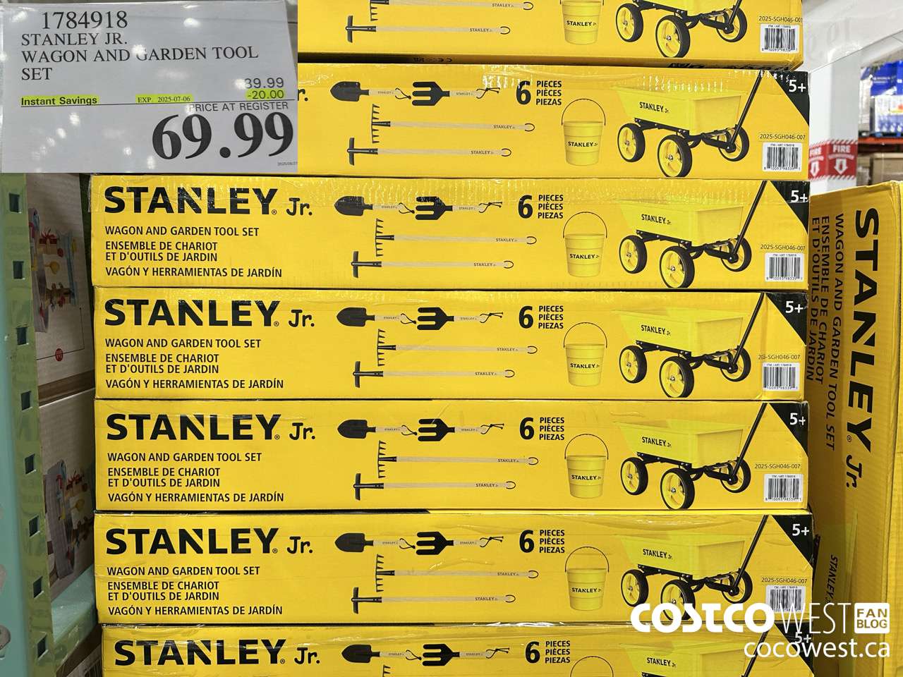 1784918 STANLEY JR. WAGON AND GARDEN TOOL SET ($20.00 INSTANT SAVINGS EXPIRES ON 2025-07-06) $69.99