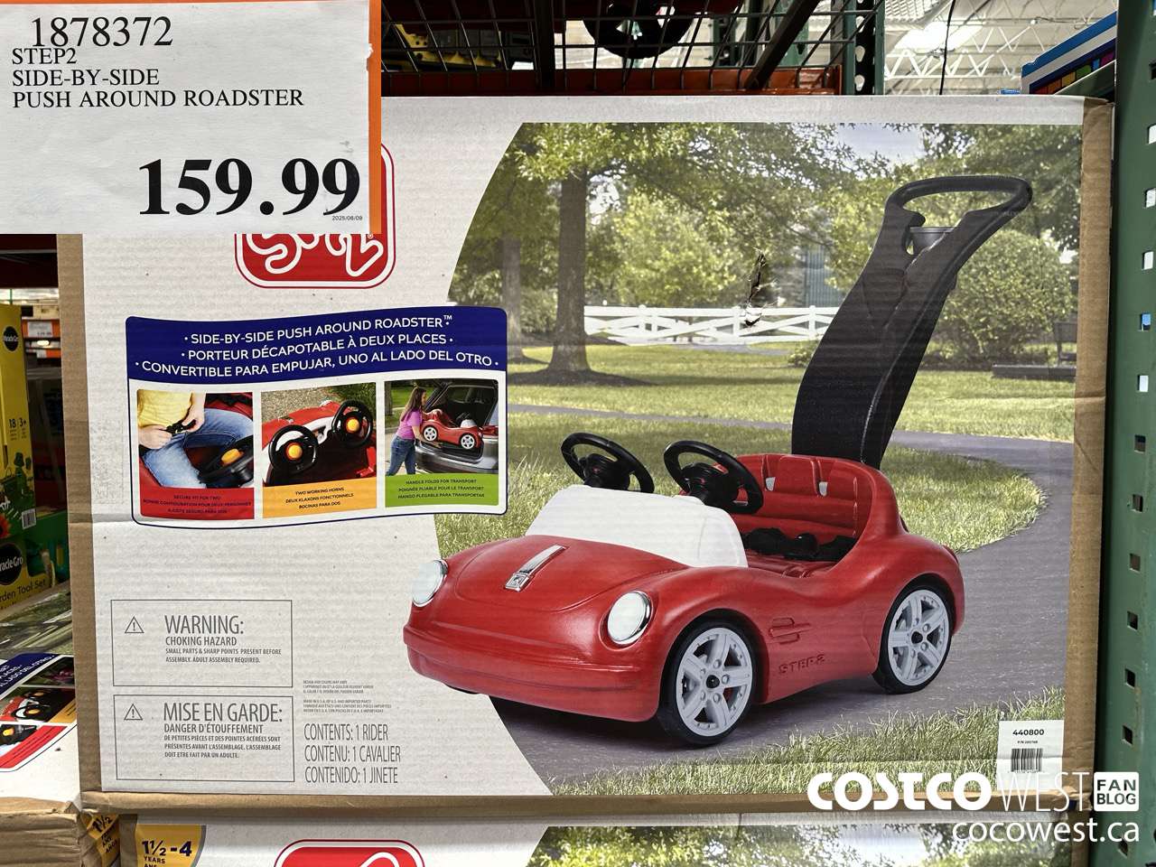 1878372 STEP2 SIDE-BY-SIDE PUSH AROUND ROADSTER $159.99