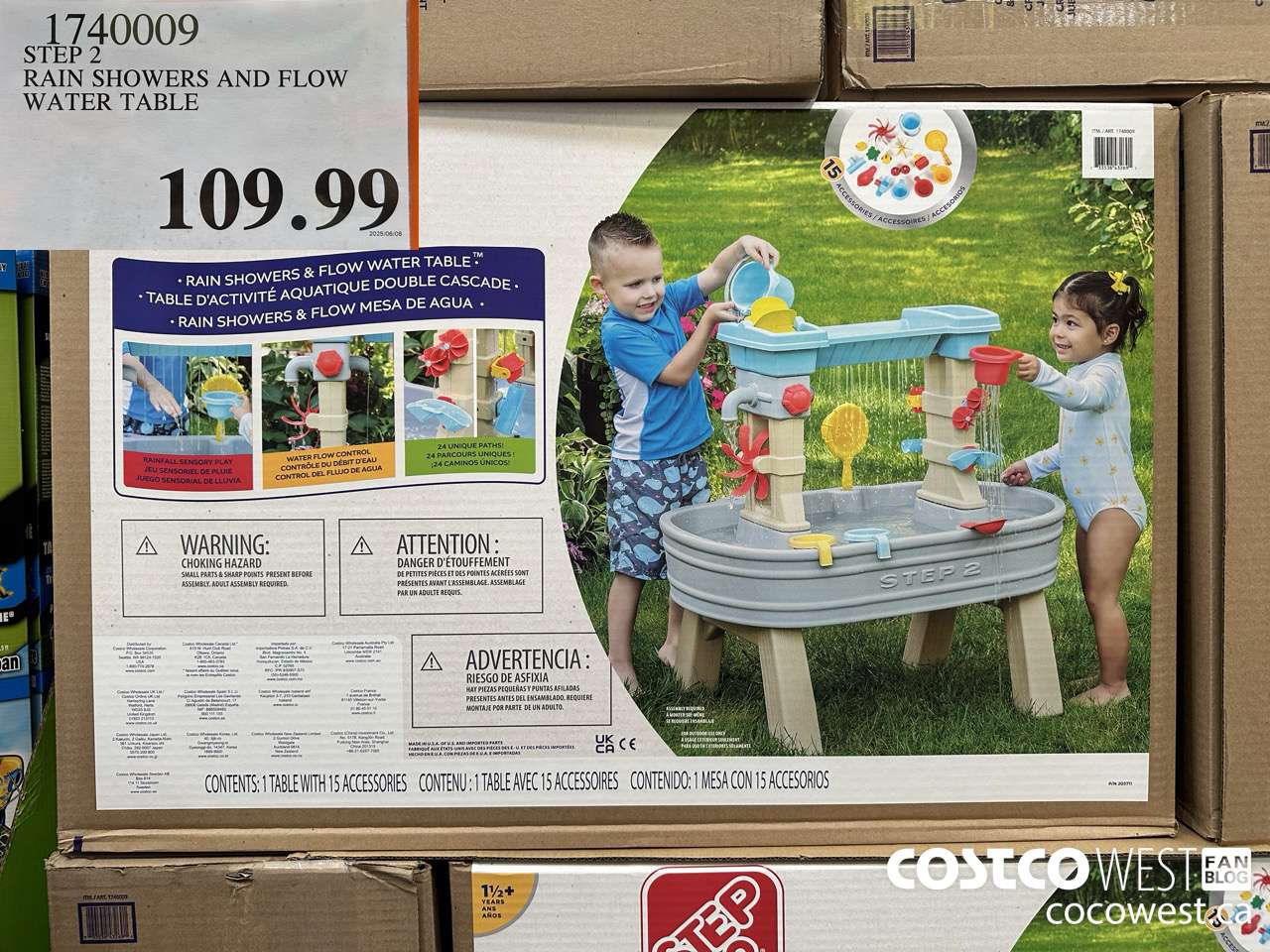 1740009 STEP 2 RAIN SHOWERS AND FLOW WATER TABLE $109.99