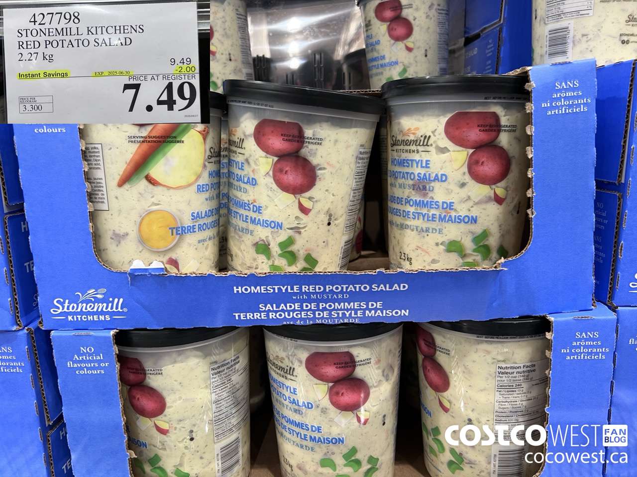 427798 STONEMILL KITCHENS RED POTATO SALAD 2.27 kg ($2.00 INSTANT SAVINGS EXPIRES ON 2025-06-30) $7.49