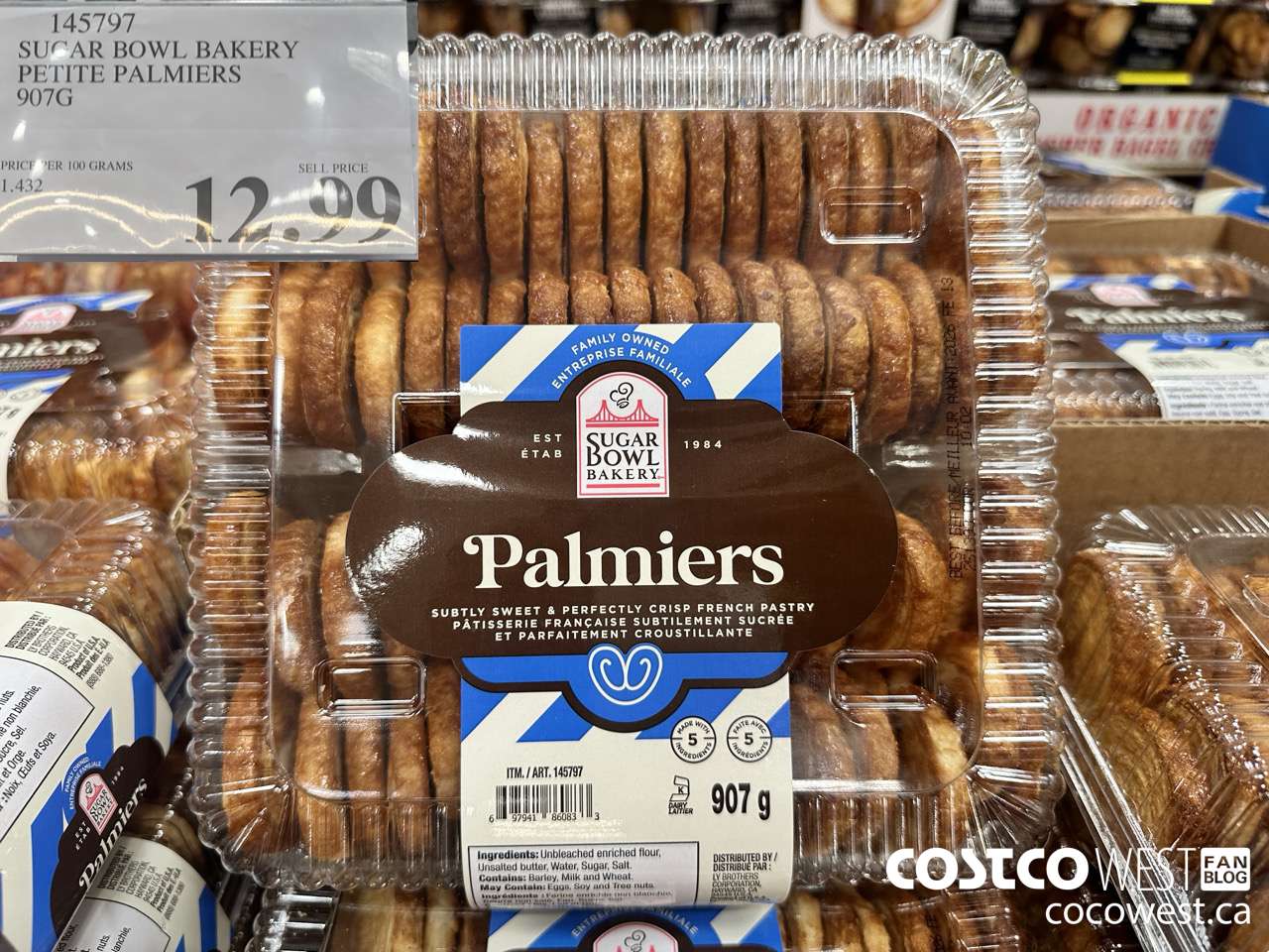 145797 SUGAR BOWL BAKERY PETITE PALMIERS 907G $12.99