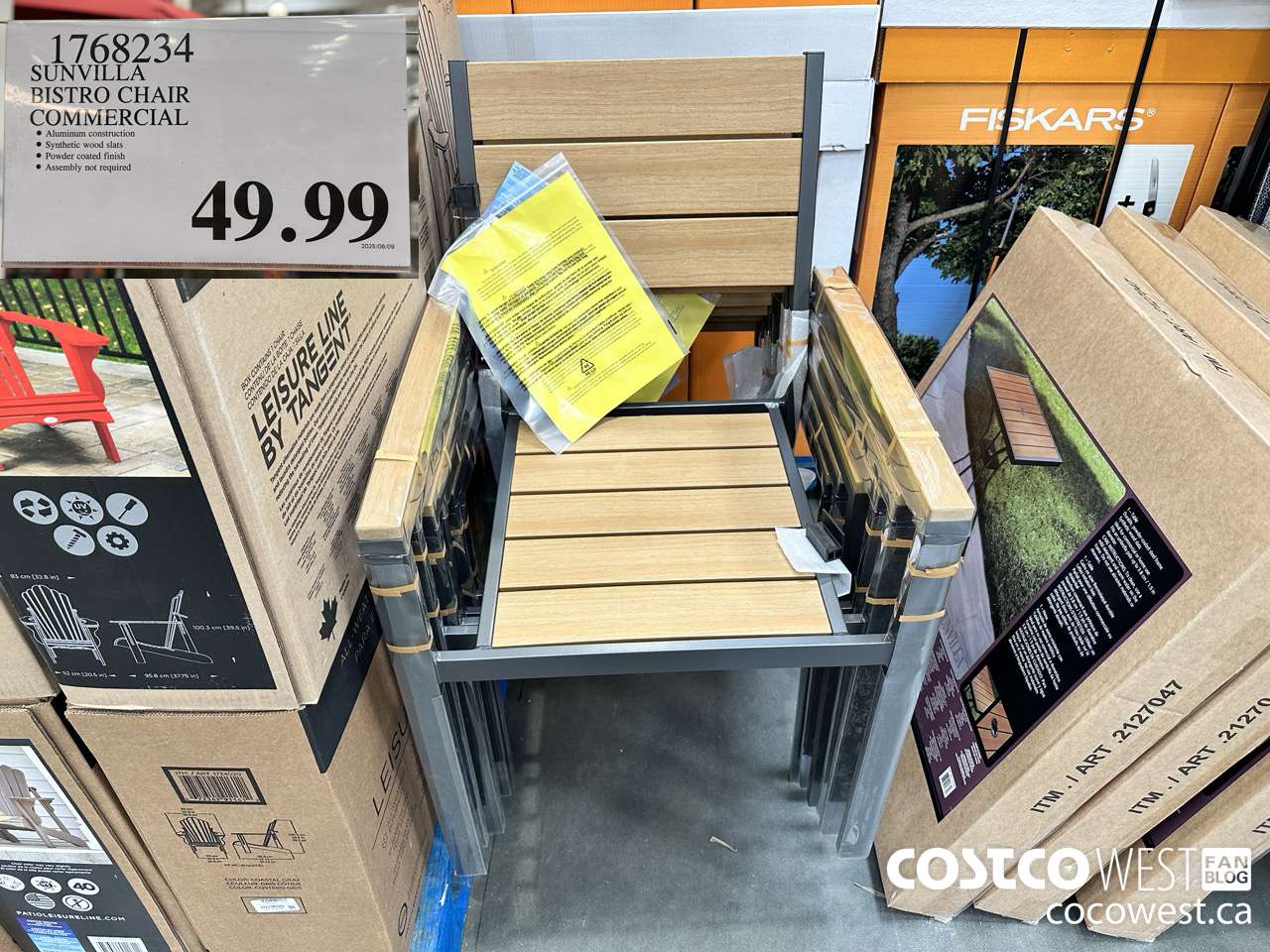 1768234 SUNBILLA BISTRO CHAIR COMMERCIAL $49.99