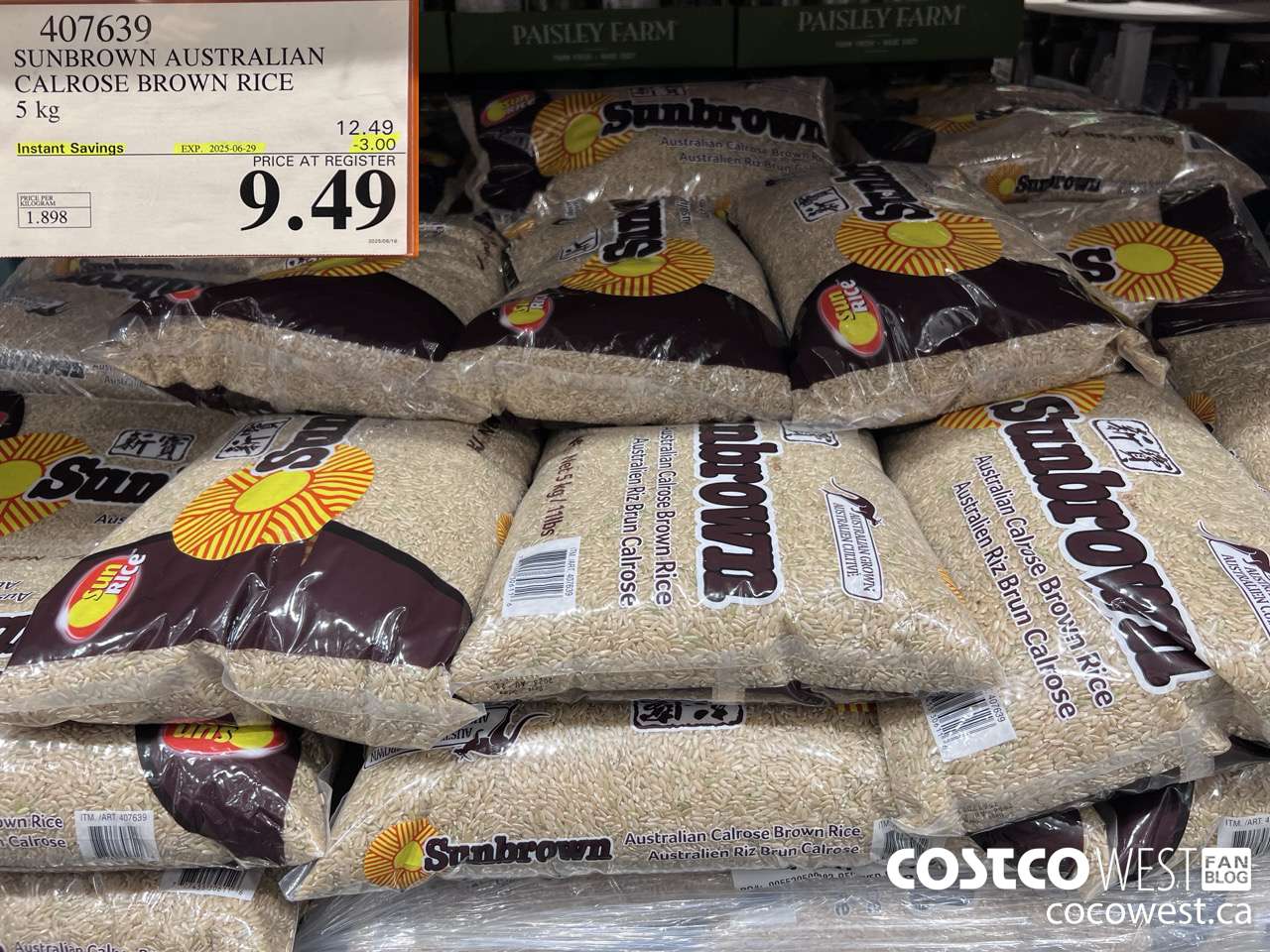 407639 SUNBROWN AUSTRALIAN BROWN RICE 5 kg ($3.00 INSTANT SAVINGS EXPIRES ON 2025-06-29) $9.49