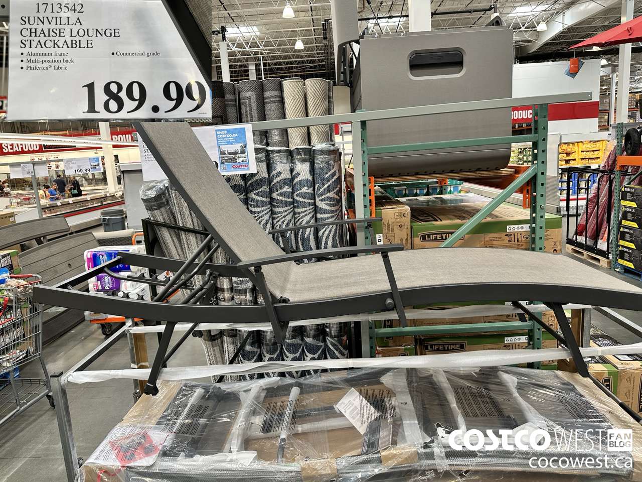 1713542 SUNVILLA CHAISE LOUNGE STACKABLE $189.99