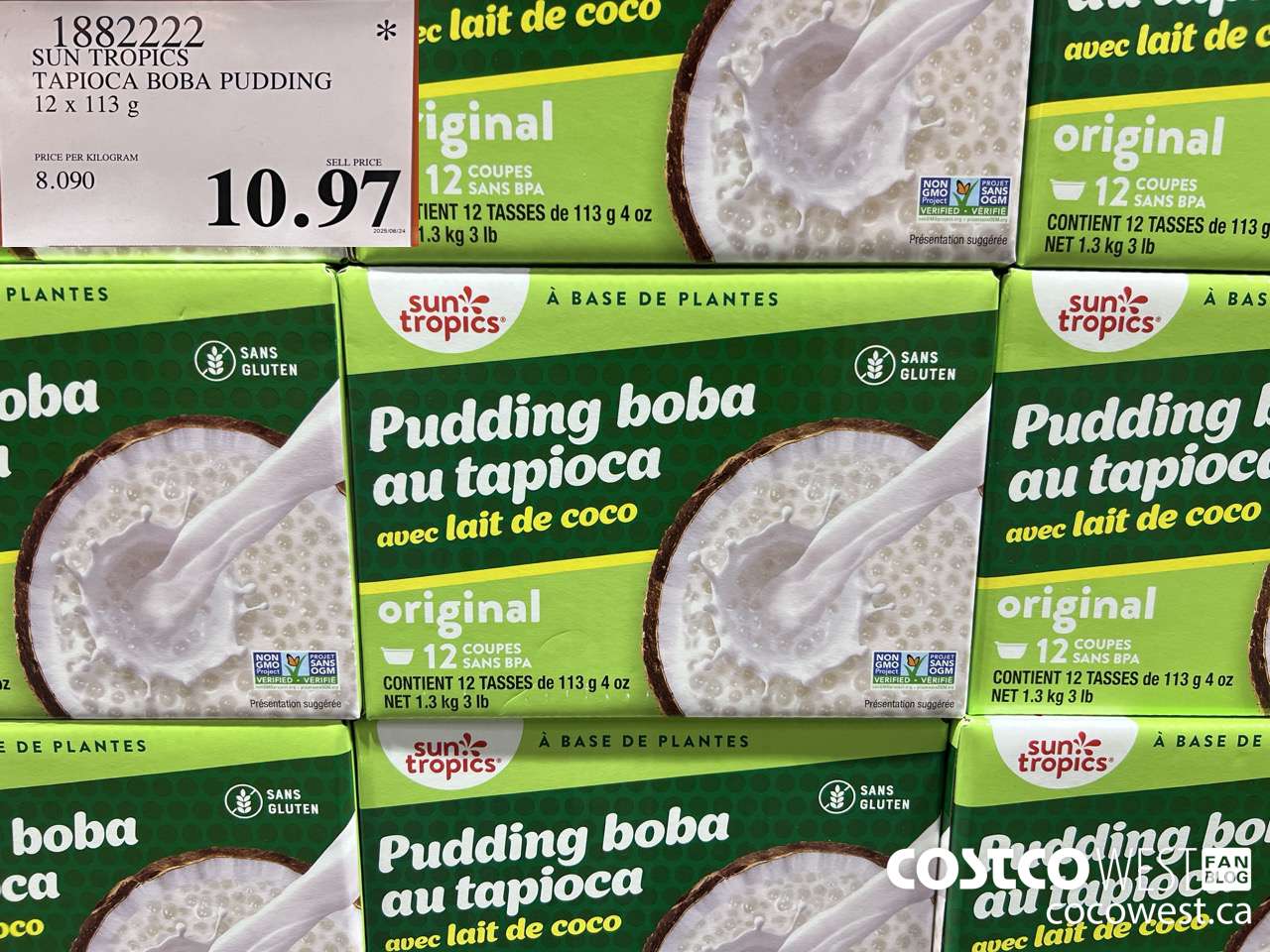 1882222 SUN TROPICS TAPICOCA BOBA PUDDING 12X113G $10.97