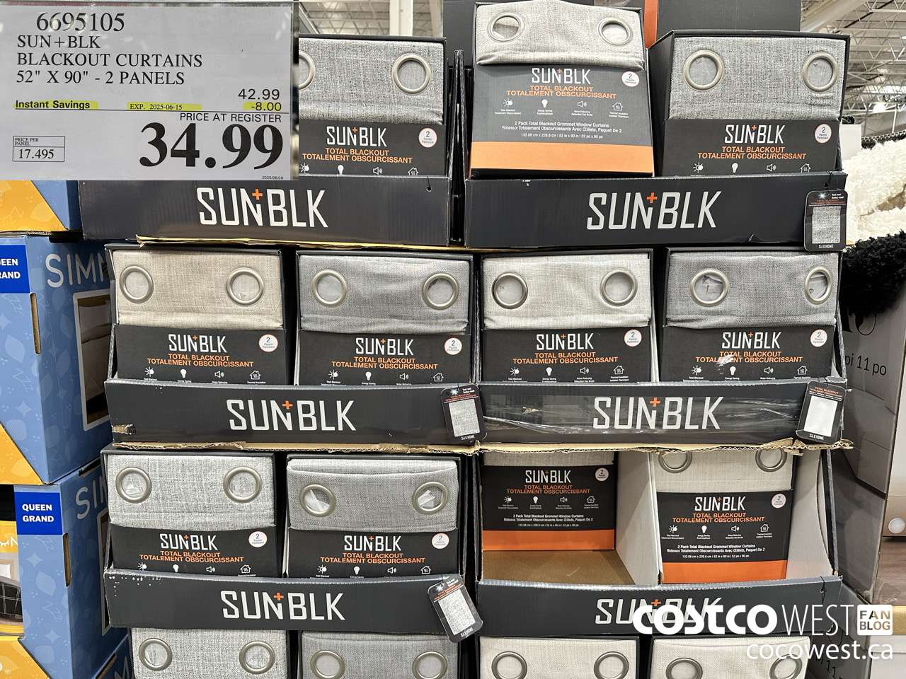 6695105 SUN + BLK BLACKOUT CURTAINS 52