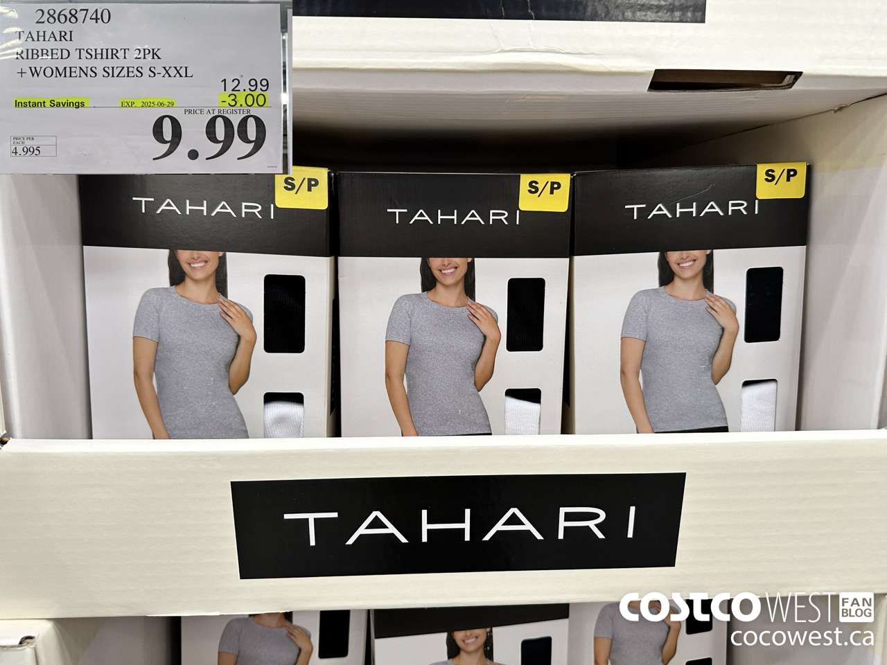 2868740 TAHARI RIBBED T-SHIRT 2PK LADIES SIZES S-XXL ($3.00 INSTANT SAVINGS EXPIRES ON 2025-06-29) $9.99