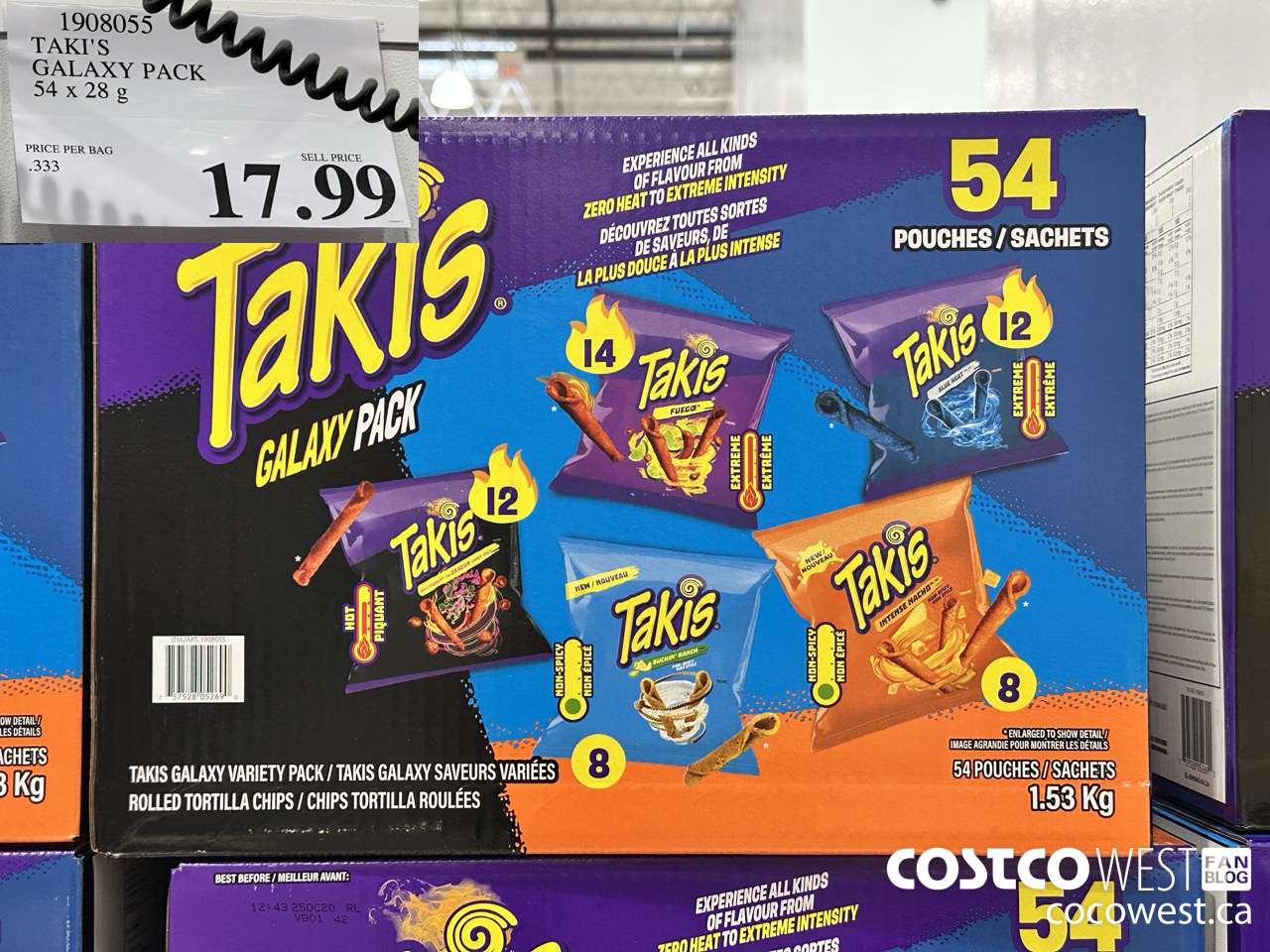 1908055 TAKI'S GALAXY PACK 54 X 28G $17.99