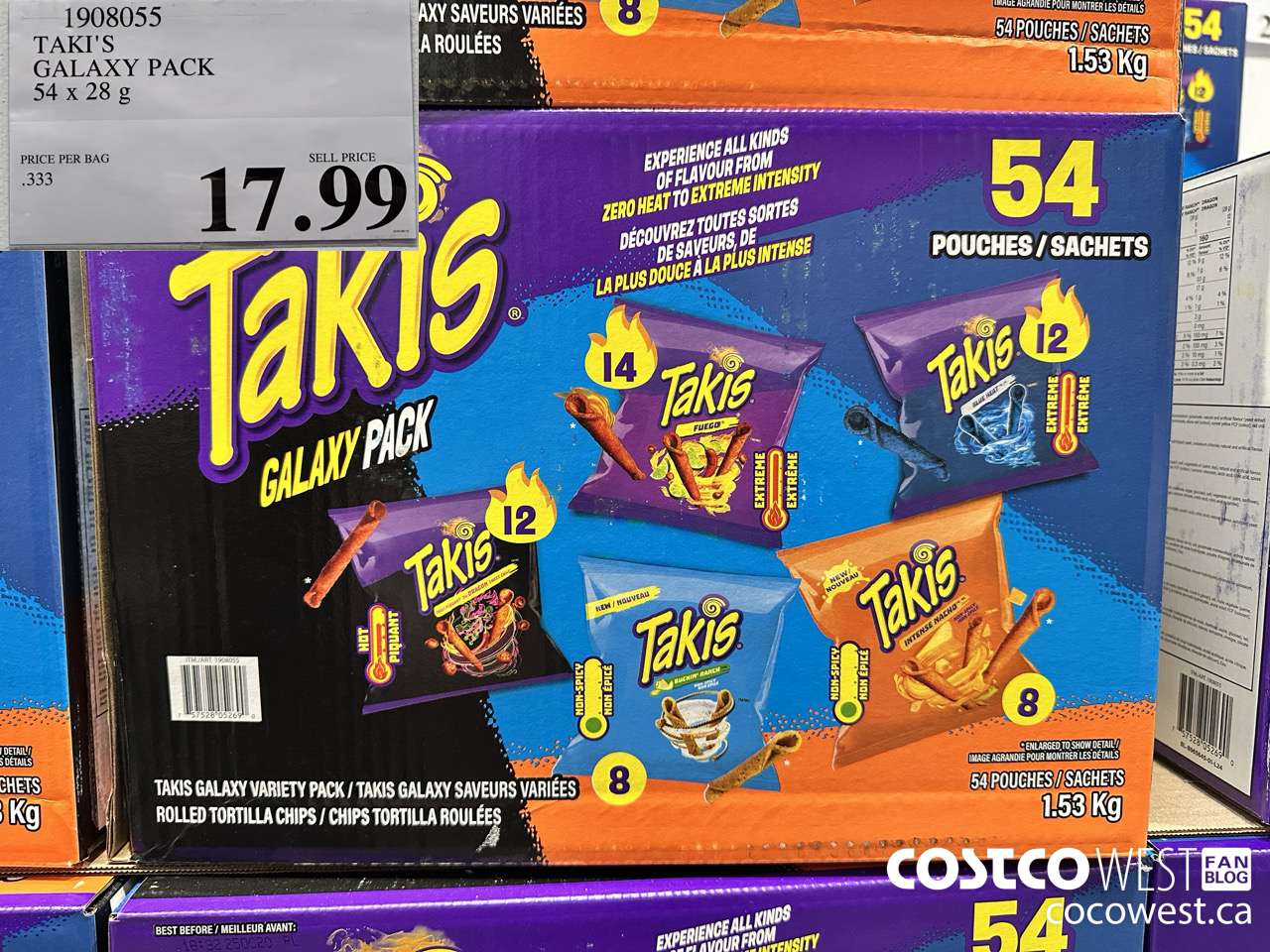 1908055 TAKI'S GALAXY PACK 54 X 28G $17.99