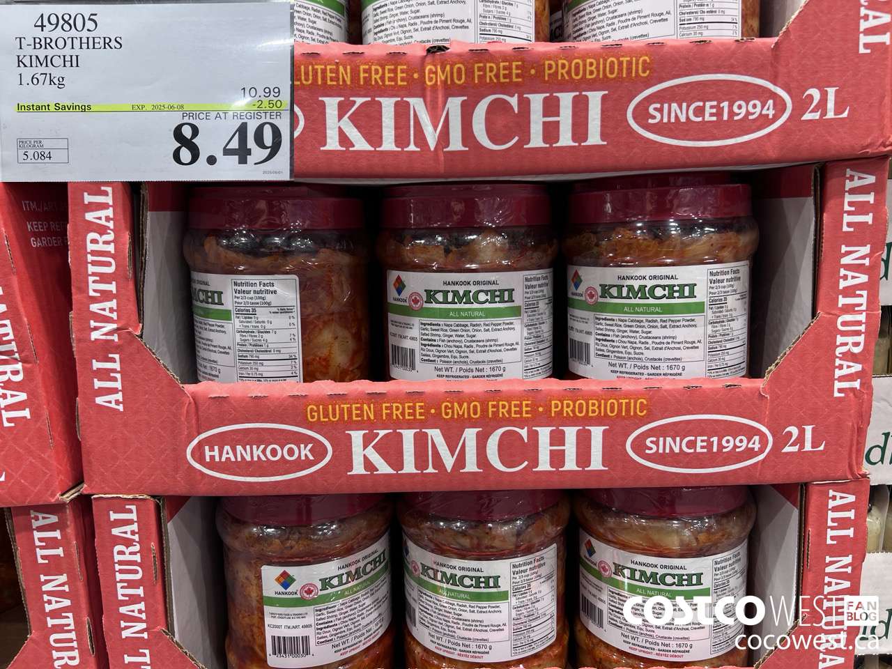 49805 T-BROTHERS KIMCHI 1.67KG ($2.50 INSTANT SAVINGS EXPIRES ON 2025-06-08) $8.49