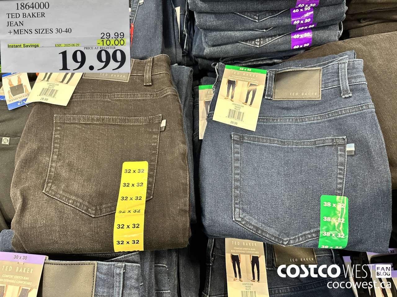 1864000 TED BAKER JEAN MENS SIZES 30-40 ($10.00 INSTANT SAVINGS EXPIRES ON 2025-06-29) $19.99