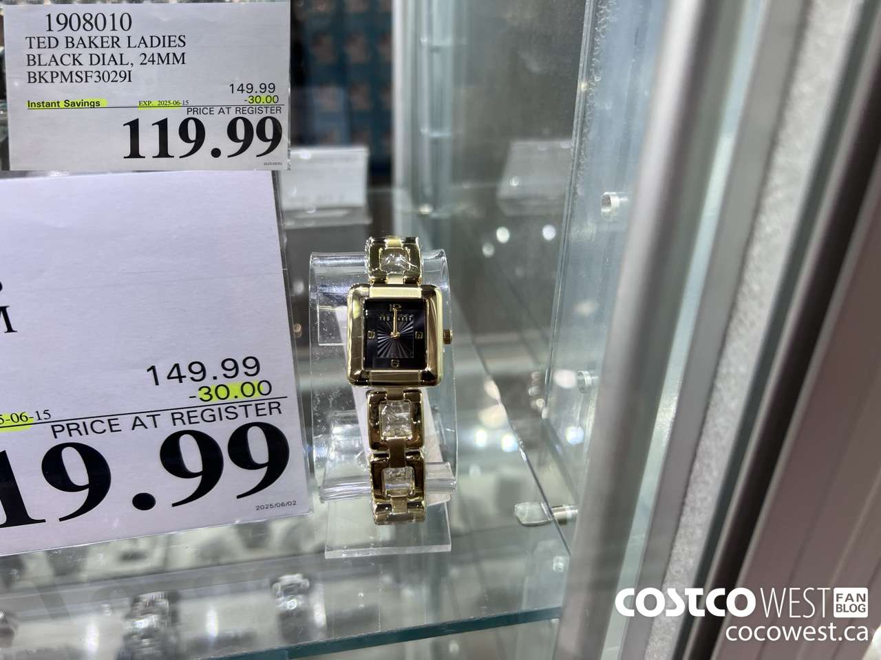 1908010 TED BAKER LADIES BLACK DIAL, 24MM BKPMSF3029I ($30.00 INSTANT SAVINGS EXPIRES ON 2025-06-15) $119.99