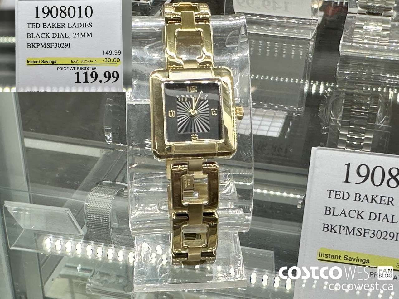 1908010 TED BAKER LADIES BLACK DIAL, 24MM BKPMSF3029I ($30.00 INSTANT SAVINGS EXPIRES ON 2025-06-15) $119.99