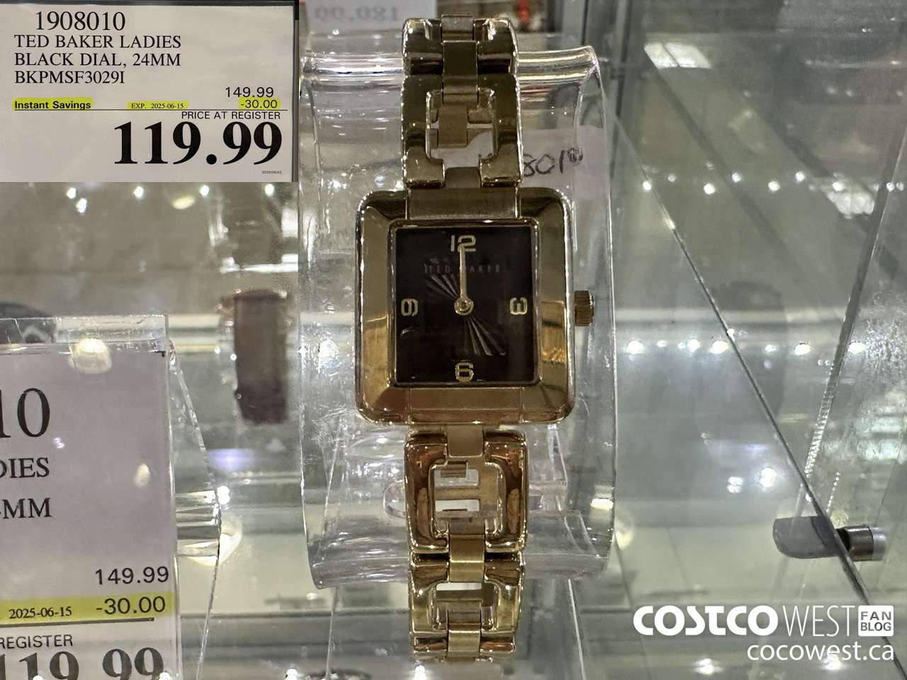 1908010 TED BAKER LADIES BLACK DIAL, 24MM BKPMSF3029I ($30.00 INSTANT SAVINGS EXPIRES ON 2025-06-15) $119.99