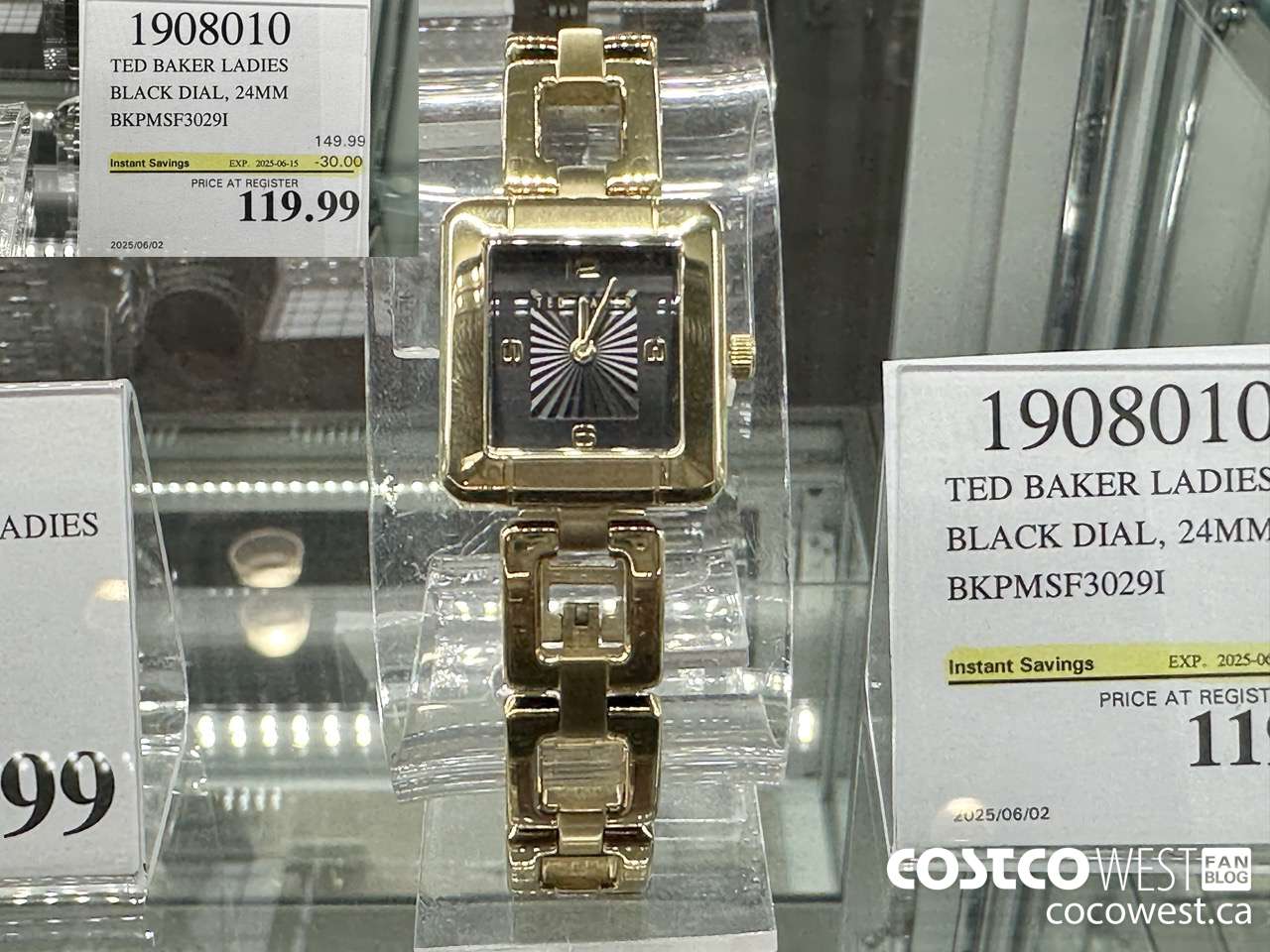 1908010 TED BAKER LADIES BLACK DIAL, 24MM BKPMSF3029I ($30.00 INSTANT SAVINGS EXPIRES ON 2025-06-15) $119.99