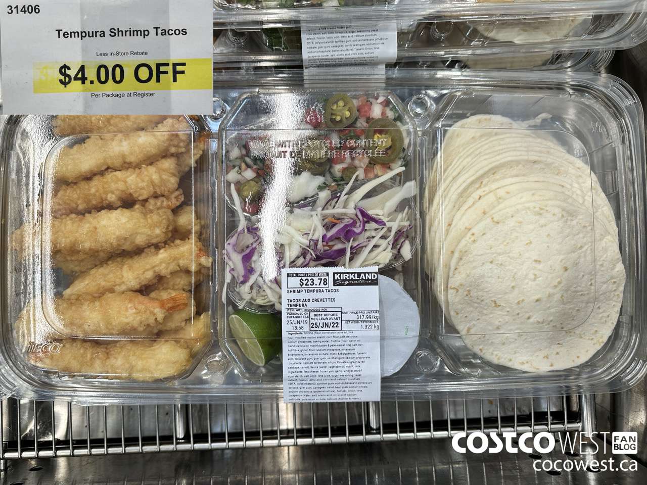 31406 TEMPURA SHRIMP TACOS ($4.00 INSTANT SAVINGS)